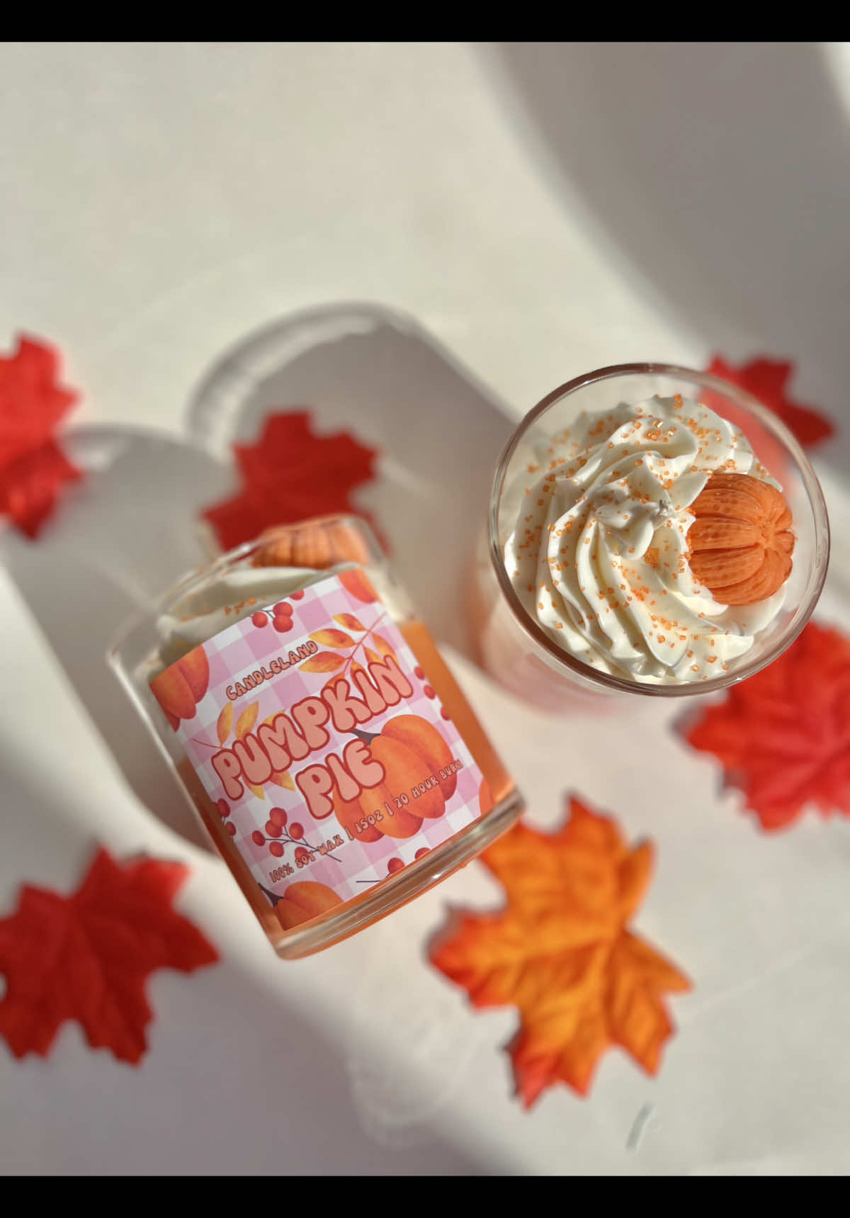 🥧🎃🍂🧡 make a candle with me: pumpkin pie edition  this one smells like fresh pumpkin puree, warm cinnamon & cardamom, topped with vanilla sugar ✨ #candle #candlemaking #candletok #fallcandles #candlesoftiktok 