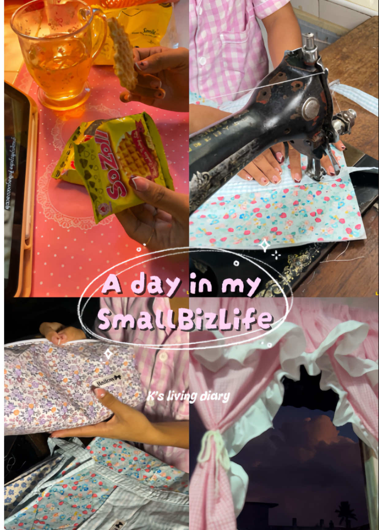 ✿ Small Business Owner တစ်ယောက်ရဲ့ တစ်နေ့တာပေါ့ရှင် ✿ 🧵💭✂️🧚‍♀️ #klivingdiary #sozollcookie #dailyvlog #vlogs #fyp #dayinmylife #smallbiz #sewing 
