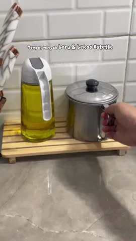 Sepaket Botol minyak baru & penyaring minyak bekas yang estetik #oilpotsaringanminyak #botolminyak 