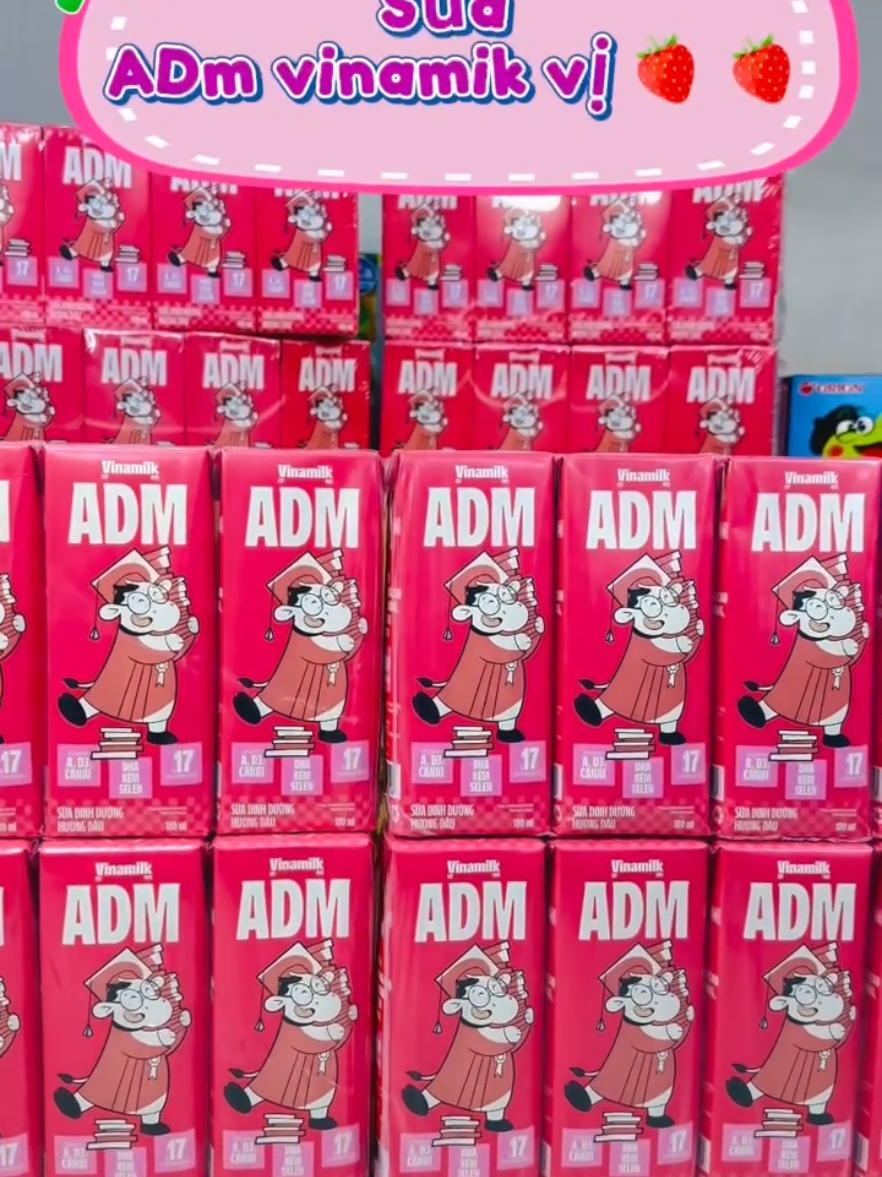 Sữa tươi ADM Hương Dâu đến từ thương hiệu #Vinamilk được tin dùng, thơm ngon dễ uống #adm #suatuoi #suacongthuc #tiktokfood 