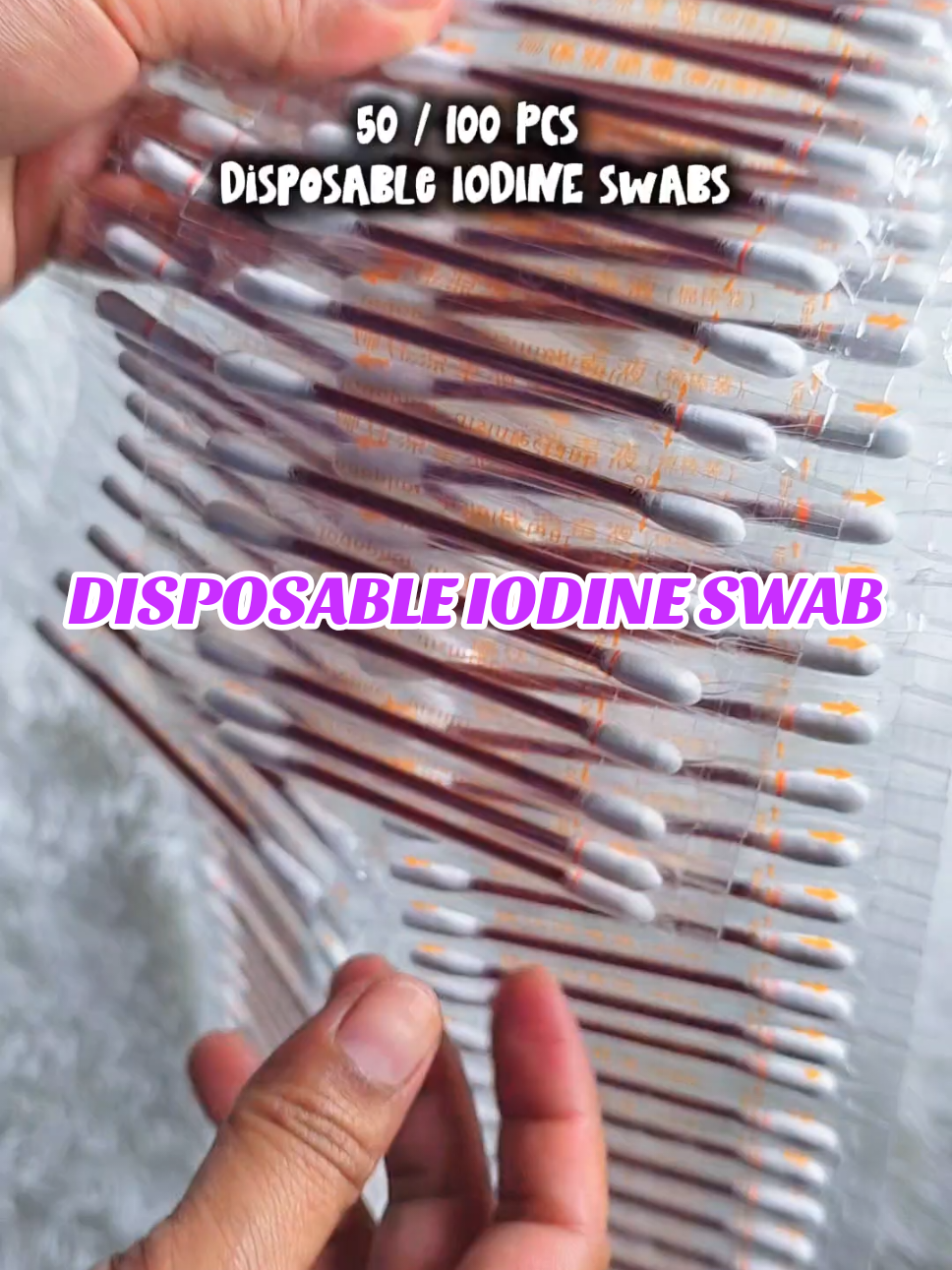 Disposable Iodine swab. #iodineswab #iodineswabs #iodineswabstick #firstaid #woundcare 