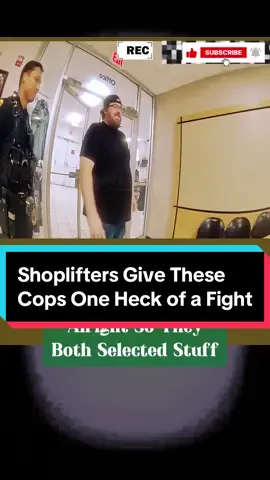 Shoplifters Give These Cops One Heck of a Fight   #bodycam #cops #copsoftiktok 