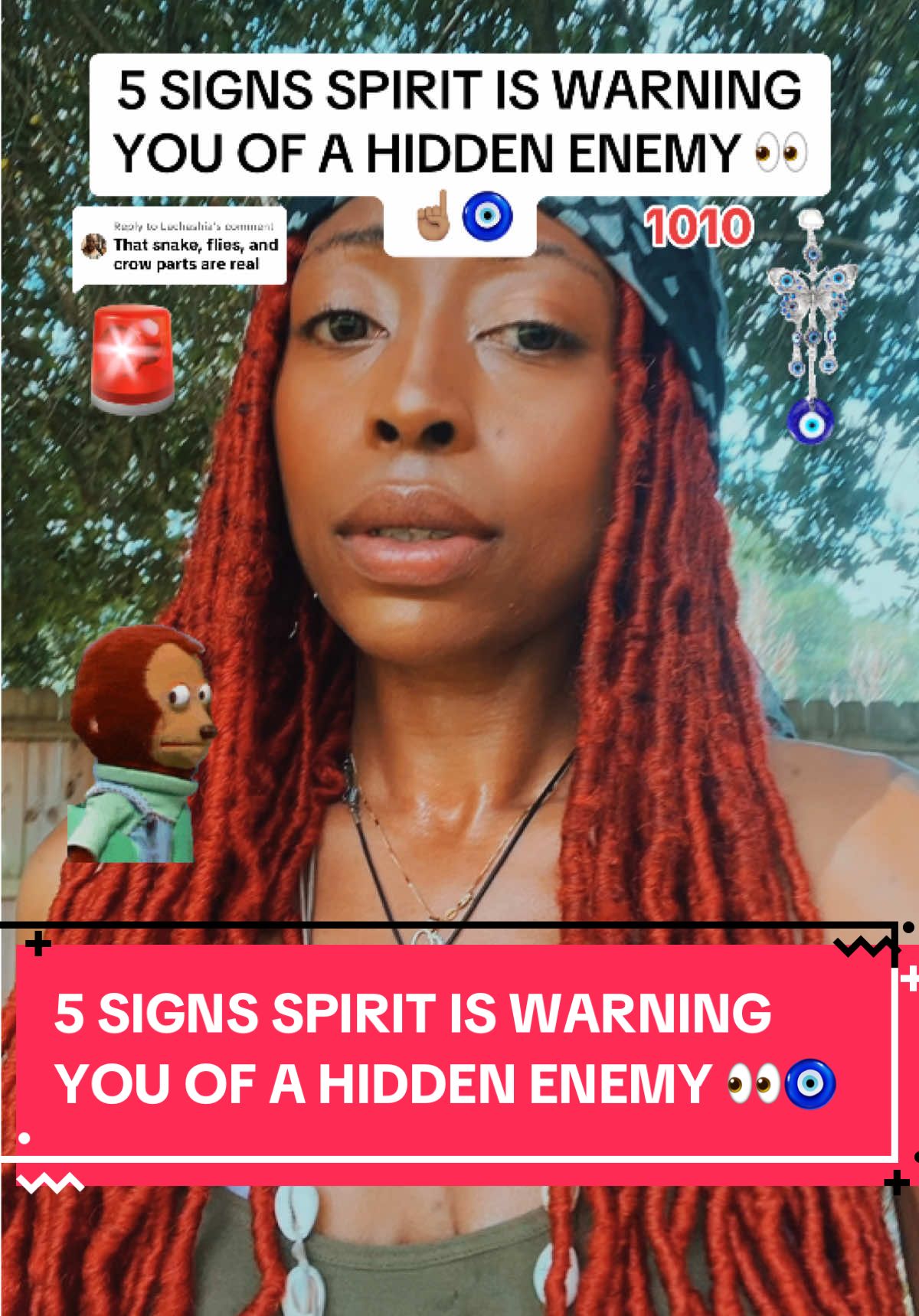 Replying to @Lachashia 👀 5 SIGNS SPIRIT IS WARNING YOU OF A HIDDEN ENEMY 👀🧿 part infinity Chille 🥴☝🏽😆🧿 If any of these signs happened to you before share below ⬇️ 👀 #hiddenenemies #fyp #evileye #spirituality #signsfromtheuniverse 