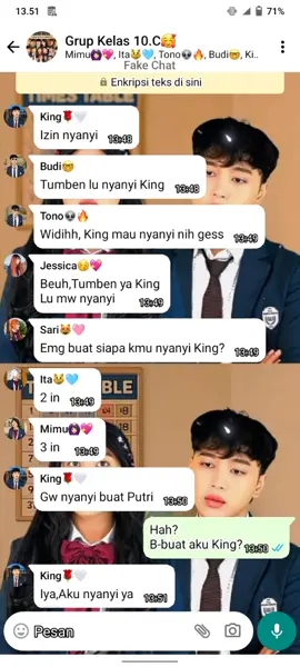 Sweettt🤭 pas aku ngedit/Buat,sumpah aku salting sendirii😭😭🙌🏻 #FakeChat #fypage #fypシ゚ #FypForcalonsultan #ForCalonSultan #PutridanKing #sosweet #gaksukaskip📵  izin tag yah kak🙌🏻: @richkyi @Dannisa 