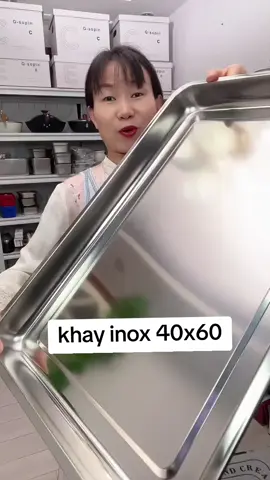 Khay inox SUS304 40 x 60 x 5 (#khayinox304 #khayinox #khayinoxdanang #hangmoive #dogiadung 