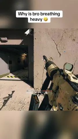 Why is bro breathing heavy 🤣 creds:texplays #troll #ragebait #funny #callofduty
