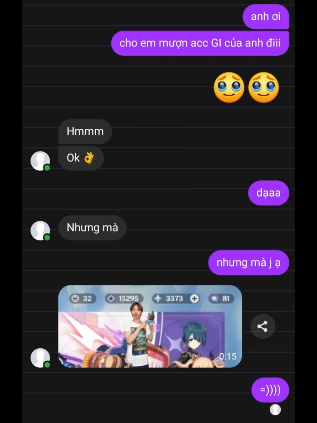 ảnh mỗi lần t đòi mượn acc chơi😭😭😭 #GenshinImpact #xuhuongtiktok #xhtiktok #viral #fyp 