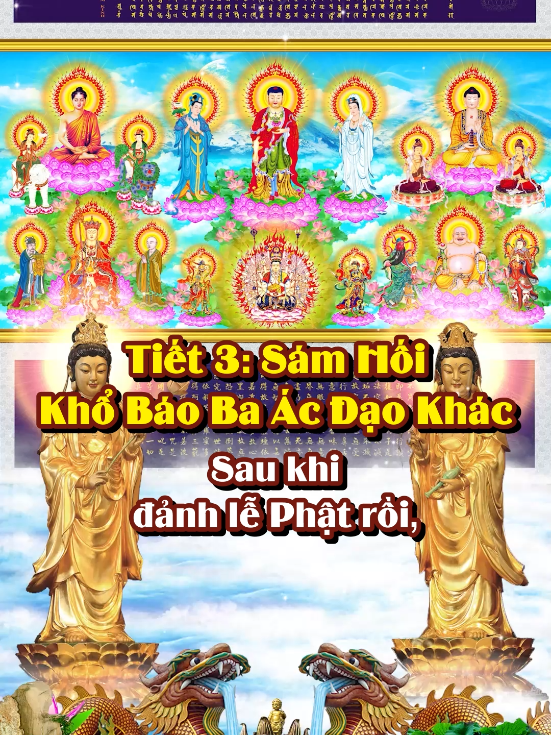 Phần 6: TRỌN BỘ SÁM THI NƯỚC TỪ BI Việt dịch: HT. Thích Trí Quang Biên soạn: ĐĐ. Thích Linh Như Giọng tụng: Thầy Thích Trí Thoát ------------ Timeline của phần 6: PHÁP SÁM HỐI CỦA SÁM THI NƯỚC TỪ BI (Cuốn Hạ) Chương 4: SÁM HỐI KHỔ NÃO (tiếp theo) Tiết 3: Sám Hối Khổ Báo Ba Ác Đạo Khác 00:00 Mục 1: Cảnh giác kẻ chỉ lo hiện tại mà không biết lo tương lai 04:30 Mục 2: Sám Hối Khổ Báo Súc Sinh 05:37 Mục 3: Sám Hối Khổ Báo Ngạ Quỷ 06:19 Mục 4: Sám Hối Khổ Báo Quỷ Thần 07:20 Mục 5: Lời nguyện về sự sám hối của ba ác đạo 12:00 Tiết 4: Sám Hối Dư Báo Nhân Gian 21:13 Chương 5: PHÁT NGUYỆN HỒI HƯỚNG 29:29 HỒI HƯỚNG 34:10 BÁT NHÃ TÂM KINH 37:46 HỒI HƯỚNG CÔNG ĐỨC 38:52 PHỤC NGUYỆN 40:24 KỆ KẾT KINH 42:02 TỰ QUY Y 43:06 HỒI HƯỚNG CHÚNG SANH #kinhsamhoi #kinhsamhoihangngay #samthinuoctubi #tubithuysamphap