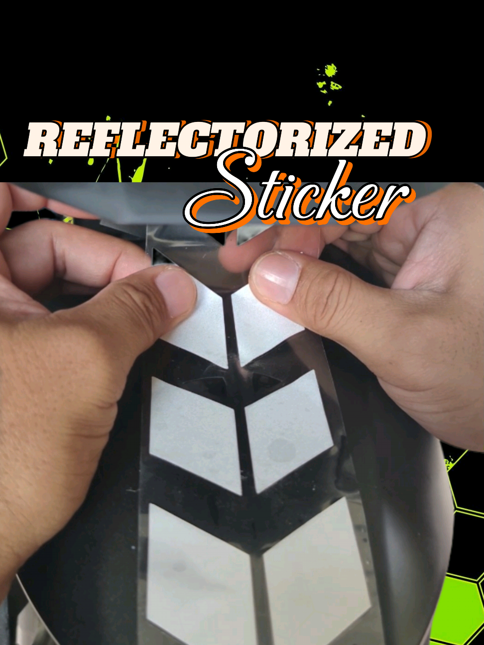 Reflective sticker for fender with any colors and fit to all motorcycle.  #stickerfender #reflectivesticker #reflectorizedsticker #decals #motorcyclesticker 