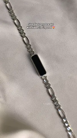 Silver Black Onyx Bracelet  With hidden Eye Engraved 💝 Dm for more information  @B_S online.shopping  @B_S online.shopping  @B_S online.shopping  #bsonline #Silver #ring #coutomizedgifts #ktm 