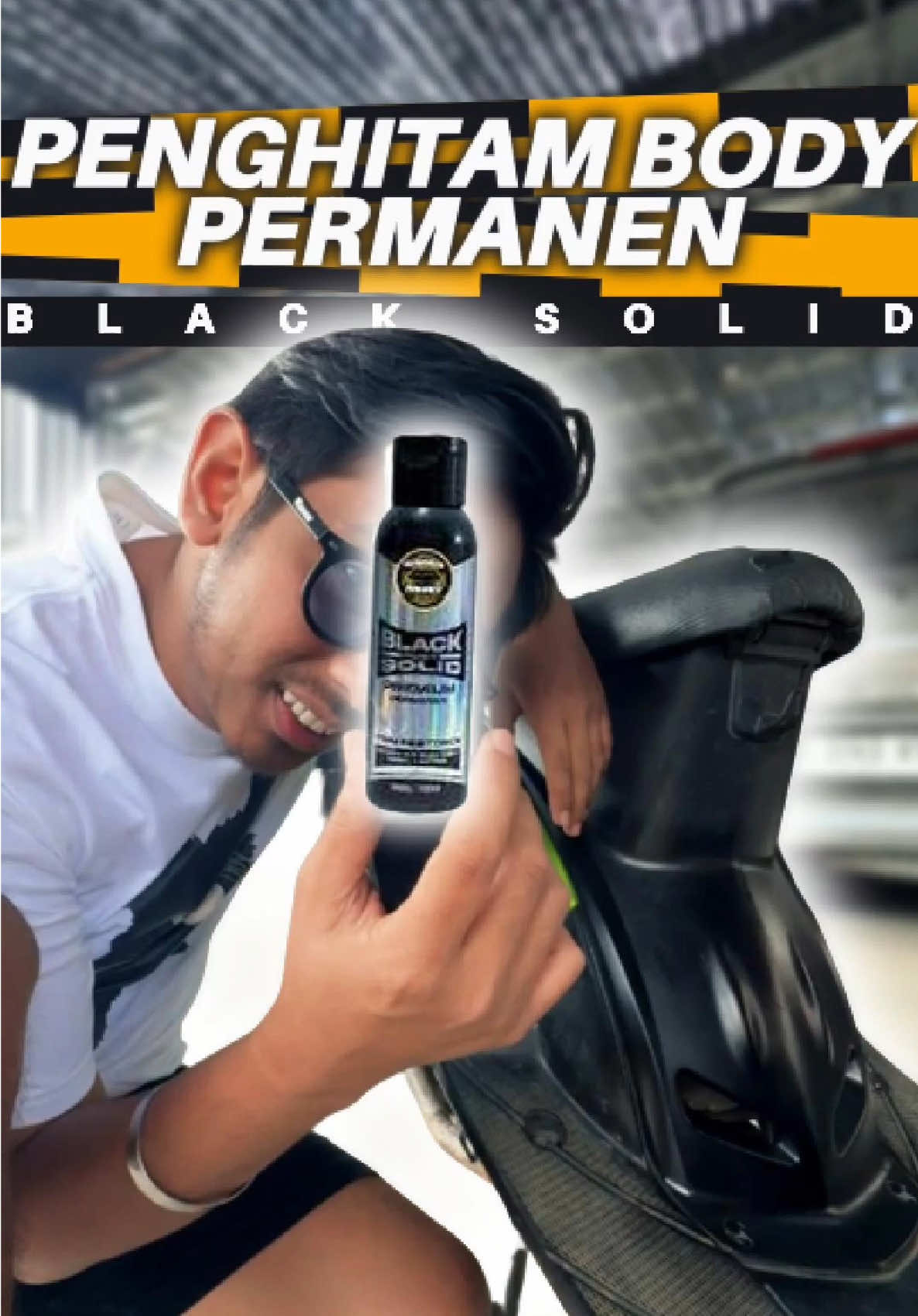 Penghitam body kendaraan permanent seumur hidup black solid. #penghitambodymotor  #penghitambodymotorpermanen  #penghitambodykasar 