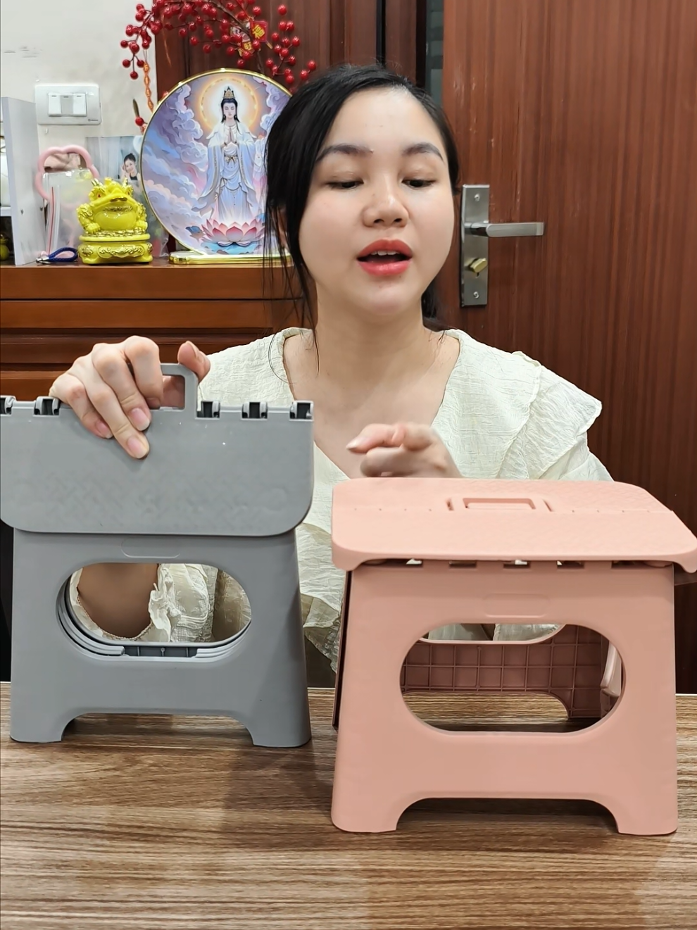 Combo 2 Ghế đẩu gấp cho xe máy, nhà tắm #ghedaugapgon #ghedau #cotiennhaxinh 