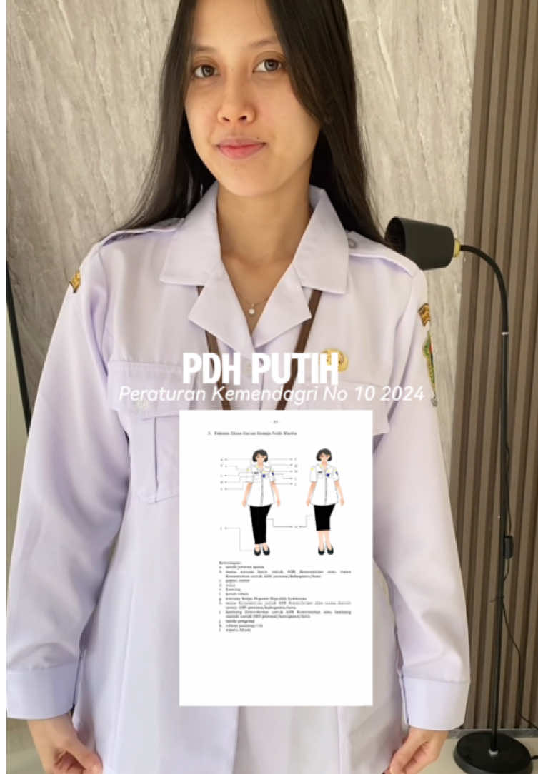 PDH Putih sesuai peraturan terbaru #pdhasn #seragamputih #seragamrabu #seragamasn 