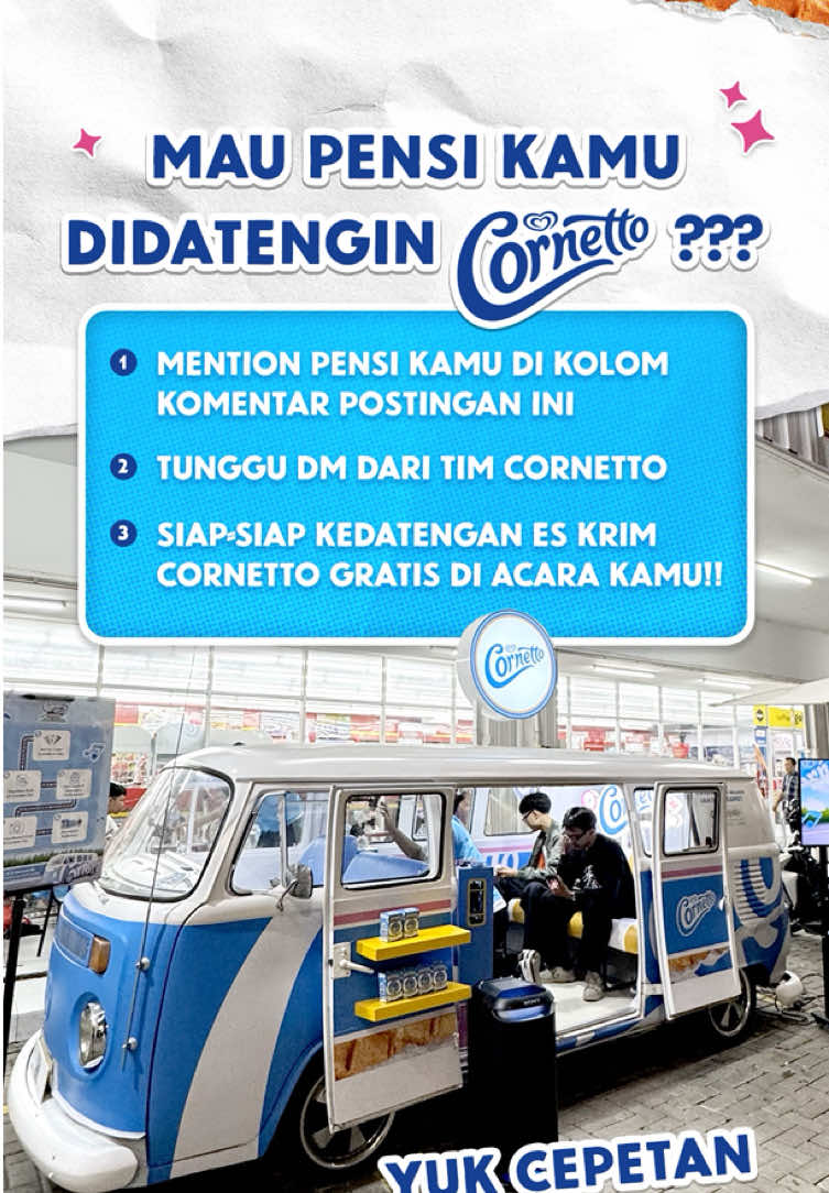 Mana nih yang sering minta Cornetto buat sponsorin acara pensinya🎶😆  We hear youuuu, guysss!