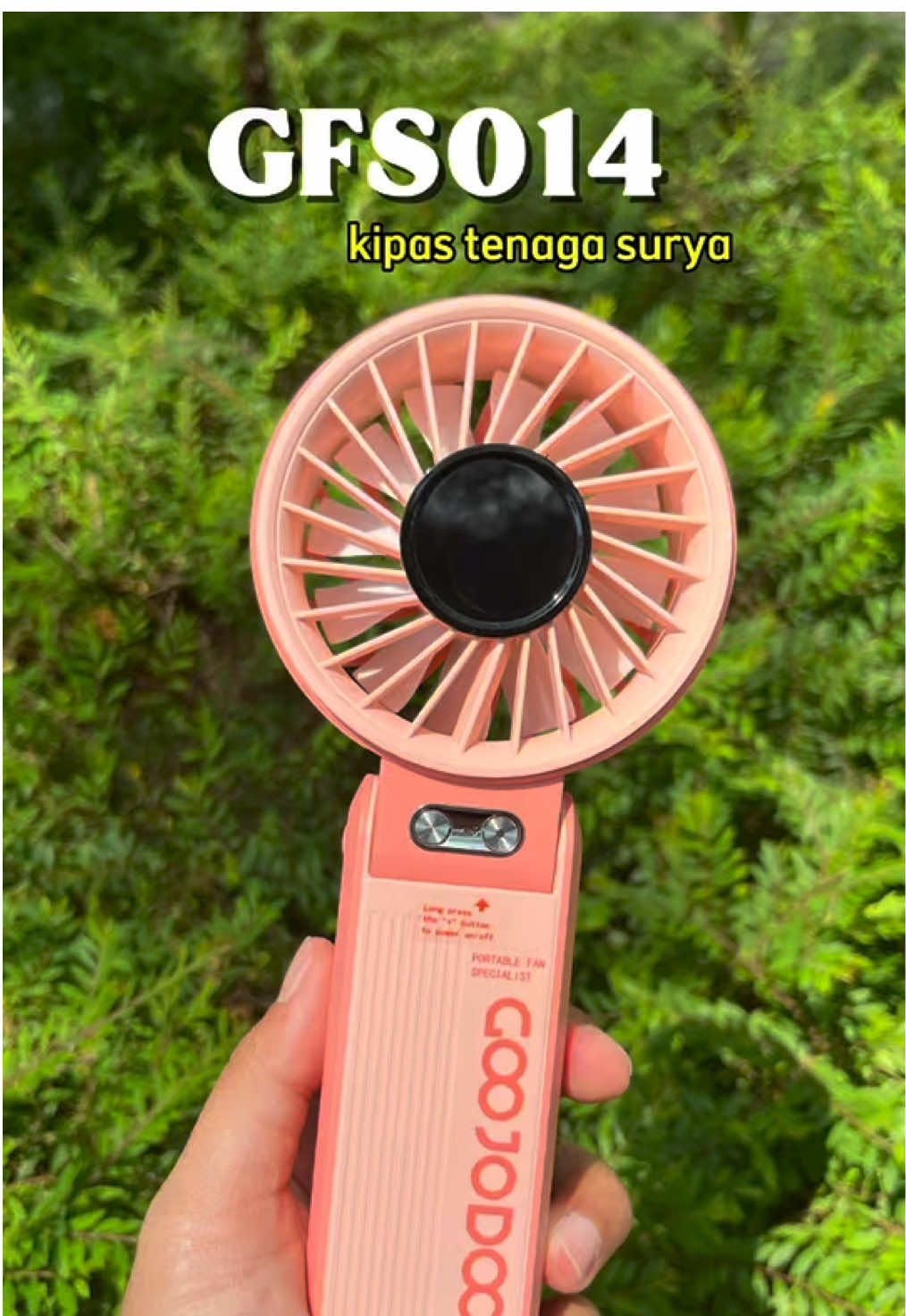 GFS014 kipas tenaga surya 🌞🌸 #RN #goojodoq #kipas #kipasangin #kipasanginportable 