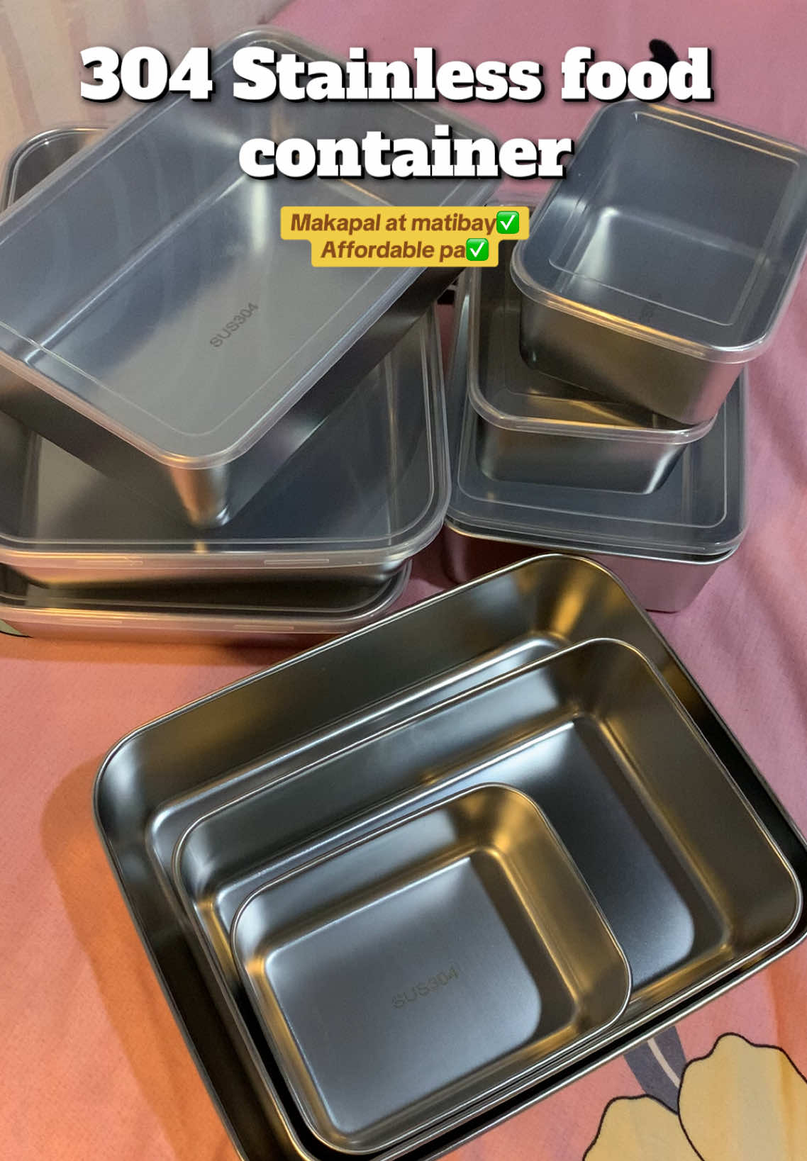 Sobrang ganda neto legit stainless hindi manipis! #304stainlesssteel #foodcontainer #fyp #affiliatemarketing 