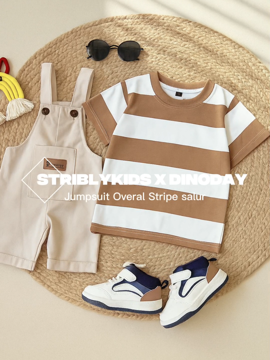 Setelan anak laki laki-laki Jumpsuit Overall Stripe #creatorsearchinsights #setelananak #jumpsuitoutfit #ootdanaklakilaki 