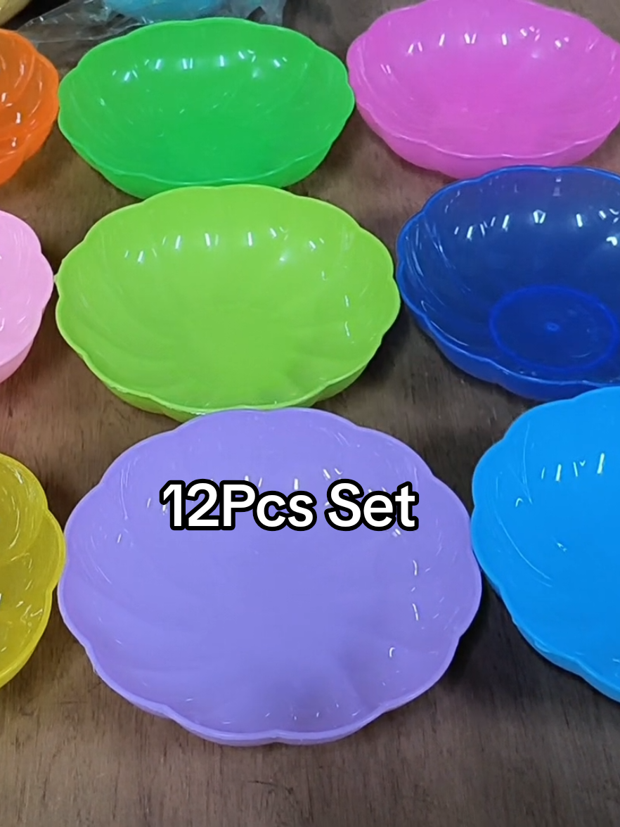 Plastic Bowl Flower Design 12Pcs/1Dozen
