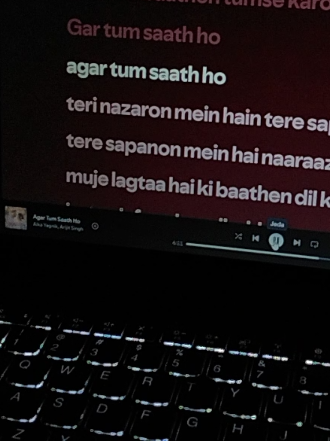 Agar Tum Saath Ho🥹💔❤️‍🩹 #bollywoodsong #lyricsvideo #fouryou #arjitsingh #fypage 