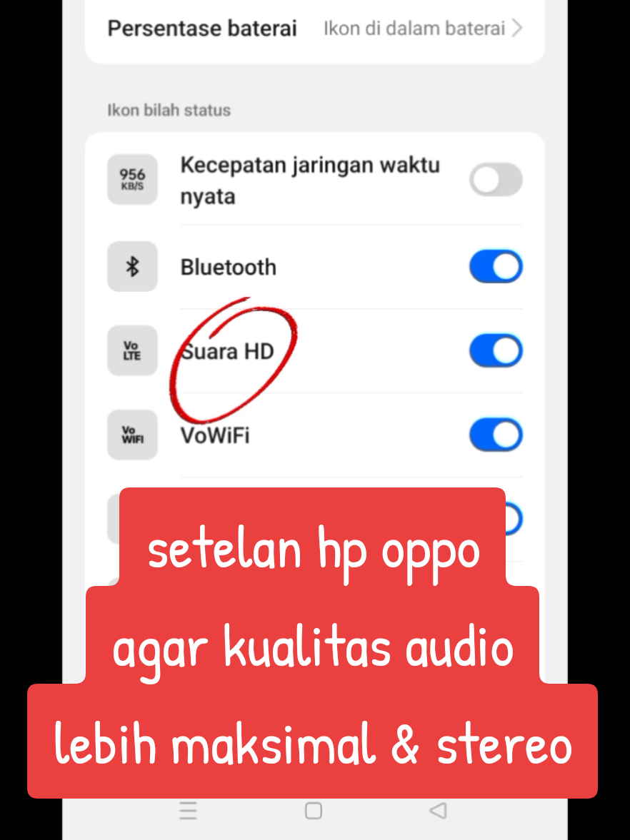 Membalas @lusiamalia1180 setelan hp oppo agar kualitas audio lebih maksimal dan stereo#setelanhp #audio #audiostereo 