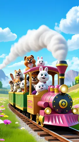 Animal fun in trains👌🥰😍 #funforkids #kidsfun #tiktokkids #kidsanimation #cartoon 