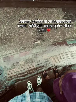 তোমাকে একদিন না দেখে থাকার যেই যন্ত্রনা, এইটা তুমি কখনো বুঝতে পারবা নাহ!‘💔#your_aruu🍒 