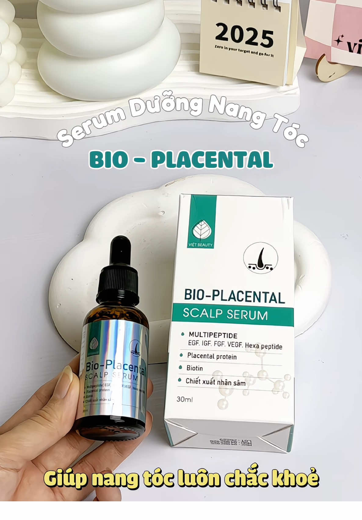 Tóc thưa, hói tự ti lắm lun á. Tui kiên trì dùng 1 tháng cũng thấy có lên tóc con rùi nà😊 #bioplacental #viral#virrumduongnangtoc #serumbioplacental #chamsoctoc 