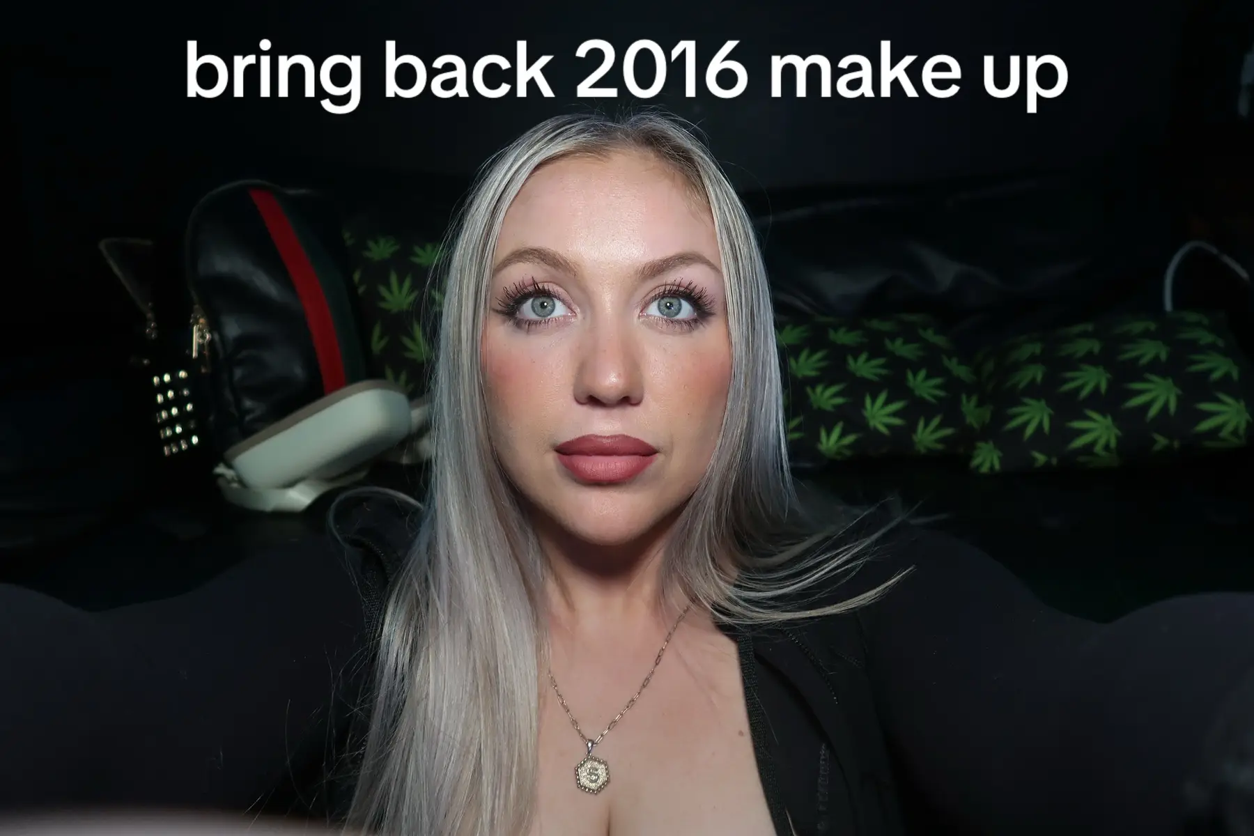 Winged eyeliner, matte lip, and extreme contour >>> #2016makeup #2016throwback #fyp #2016 