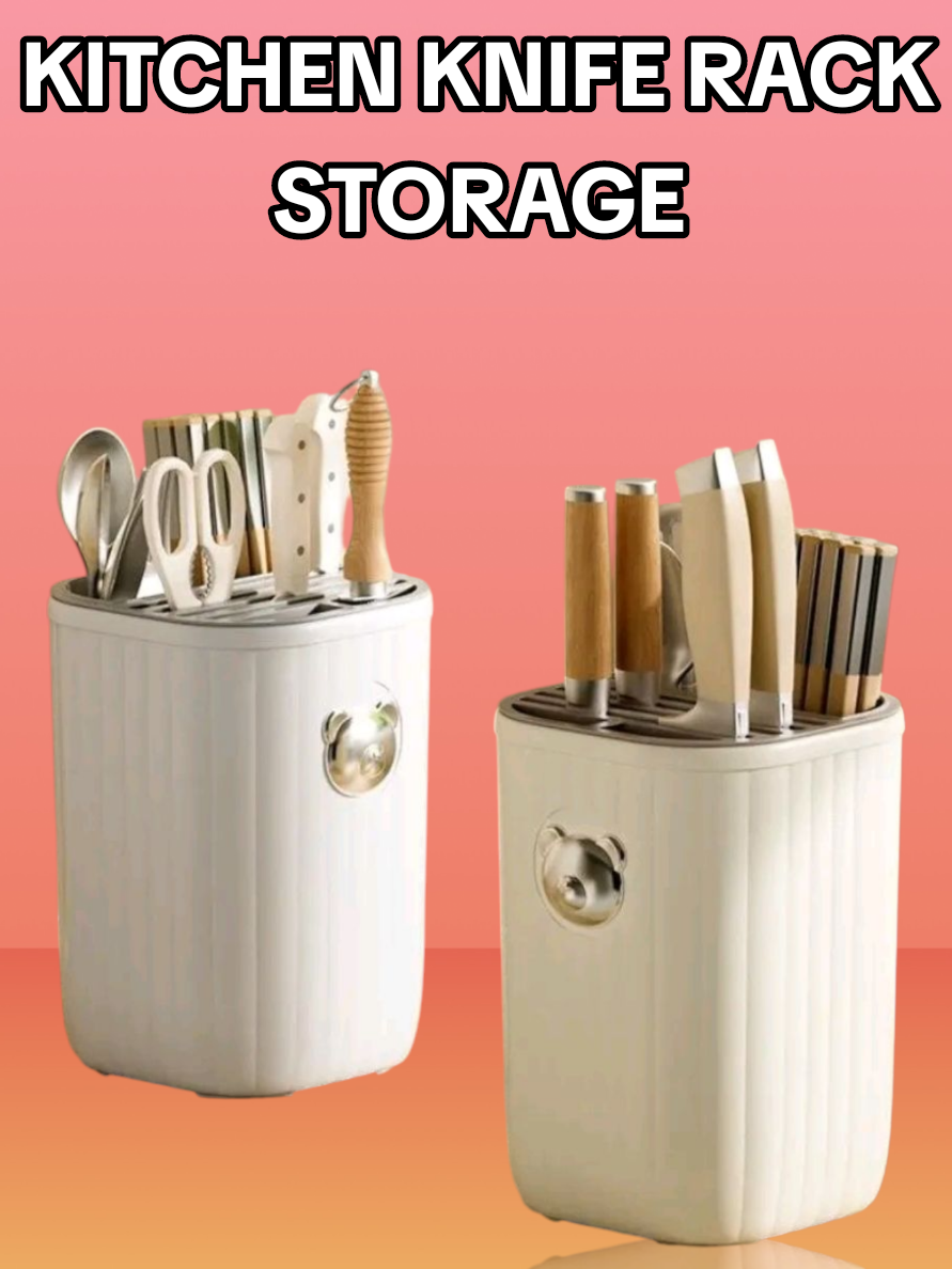 Kitchen knife rack storage rack household rack chopsticks holder to knife drain  storage Box! ✨ #knifeset #kitchenknifeset #kitchen #aesthetickitchen #kitchenware 