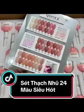 #xuhuongnails Sét Thạch Nhũ Tone Hồng 24 Màu Yanxs Chính Hãng , Tặng Kèm bảng màu#xuhuongnail #xuhuongnails #mẫunailđẹp #móngtayđẹp 
