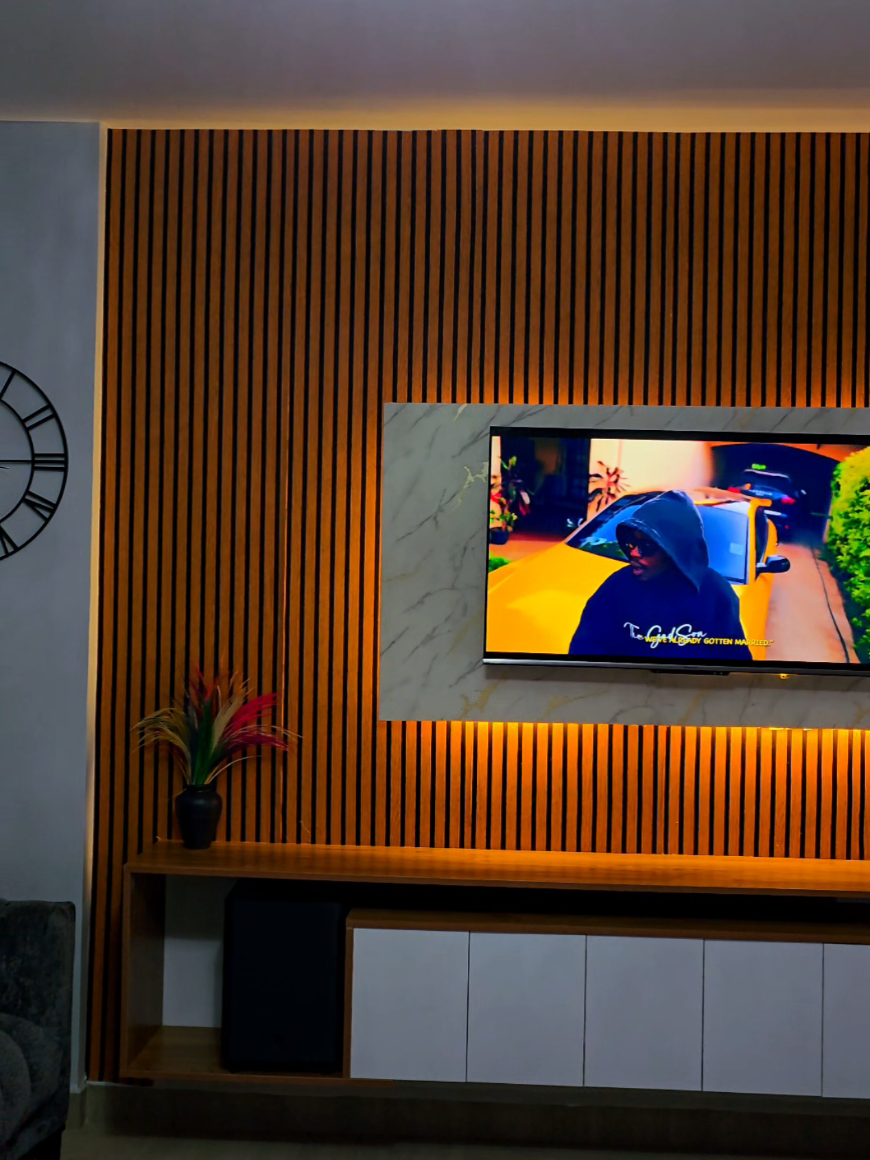 Floating TV stand 😍.  wall paper installation.  To order WhatsApp 0742256612 we are located next to total kiambu RD. #tvstand #fyp #foryou #goviral 
