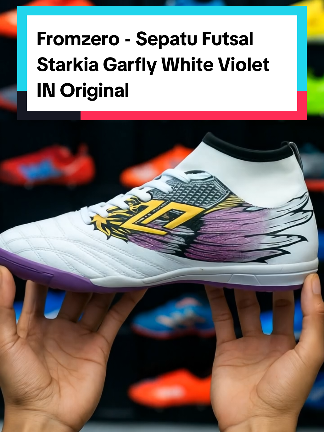 rekomendasi sepatu olahraga futsal keren dan kece banget🛒🔥🤩cocok buat main dilapangan indoor ataupun outdoor🥳Power Shop Fromzero - Sepatu Futsal Starkia Garfly White Violet IN Original #sepatumurah #sepatulokal #sepatukece #sepatupria #futsal #sepatufutsal #sepatukeren #fy #fyp 