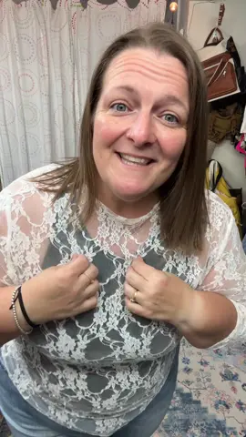 Soft and stretchy plus size lace long sleeve top is perfect for layering and adding a pop of cute!  . #TikTokShopCreatorPicks #creatoricons #lacetop #plussize #curvyfashion 