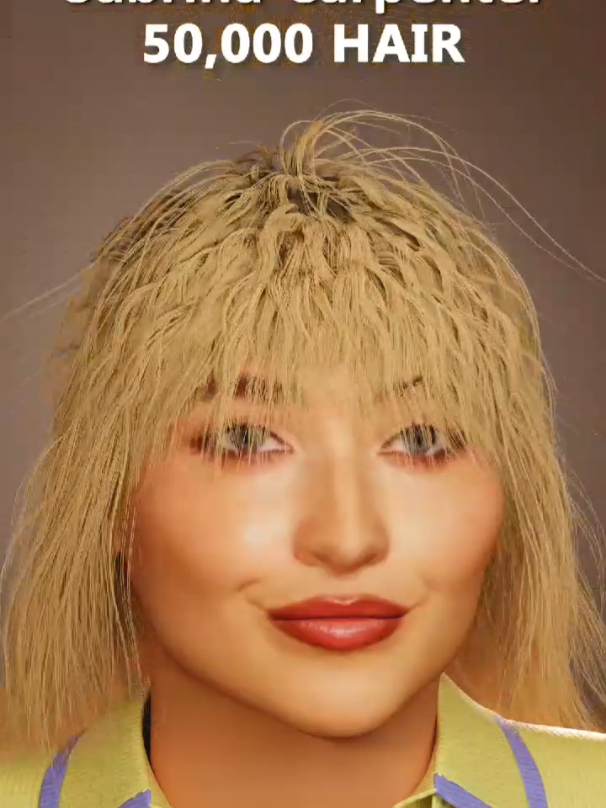 Sabrina Carpenter With Hair #sabrinacarpenter #hair #hairsimulation #blender #sabrina