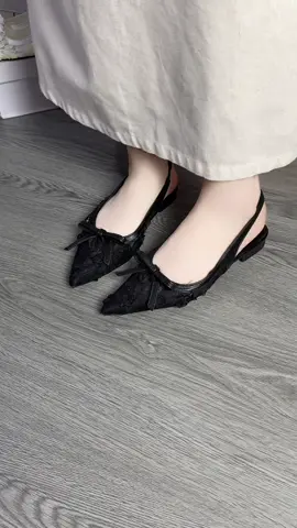 giày búp bê ren mũi ngọn phối nơ xinh #giaybet #giaybupbe #depxinh #depxinhmoingay 