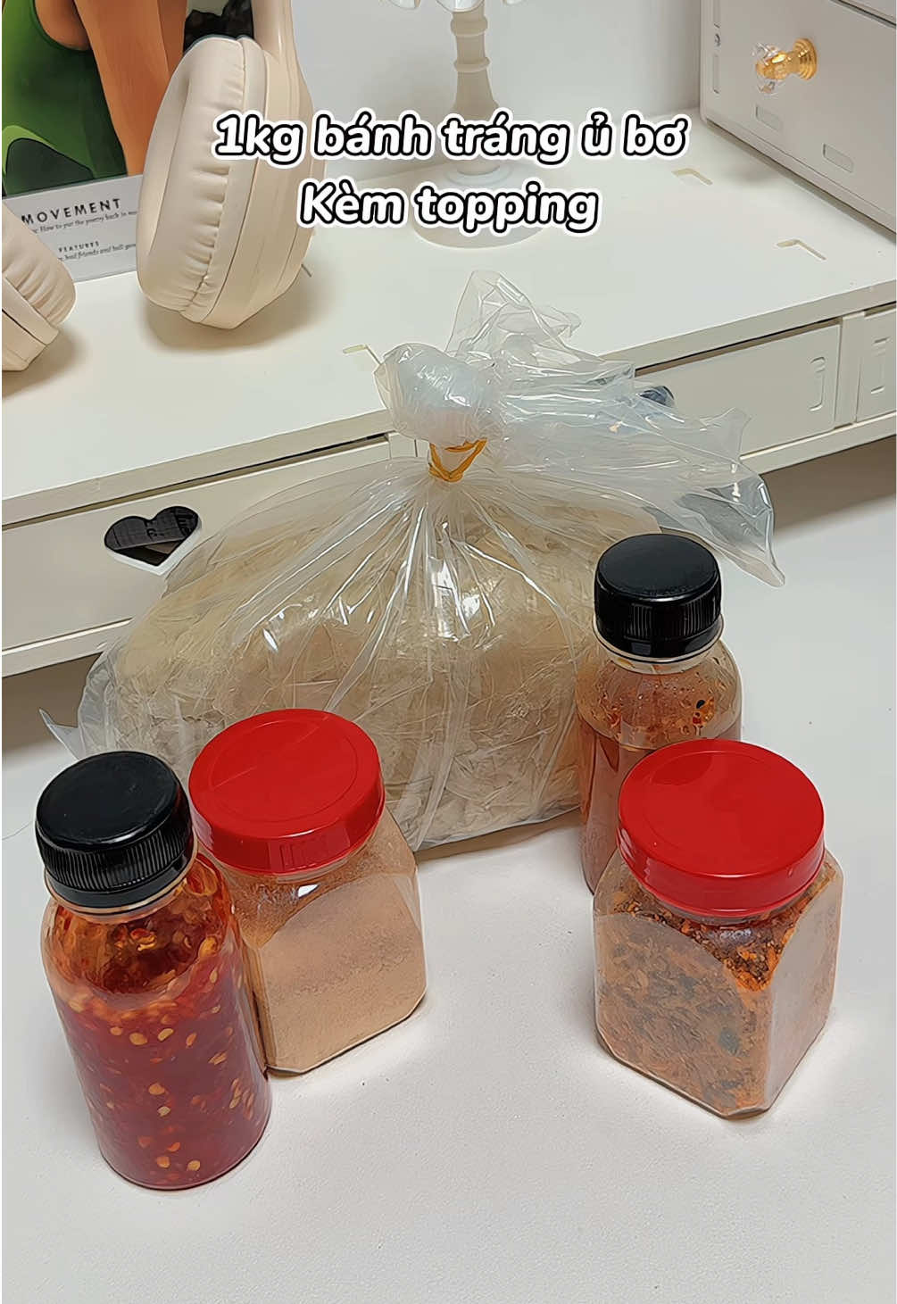 Combo 1kg bánh tráng rìa ủ bơ kèm topping #1kgbanhtrangriaubo #nubecofood #xuyenunbox #unboxing #combobanhtrang 