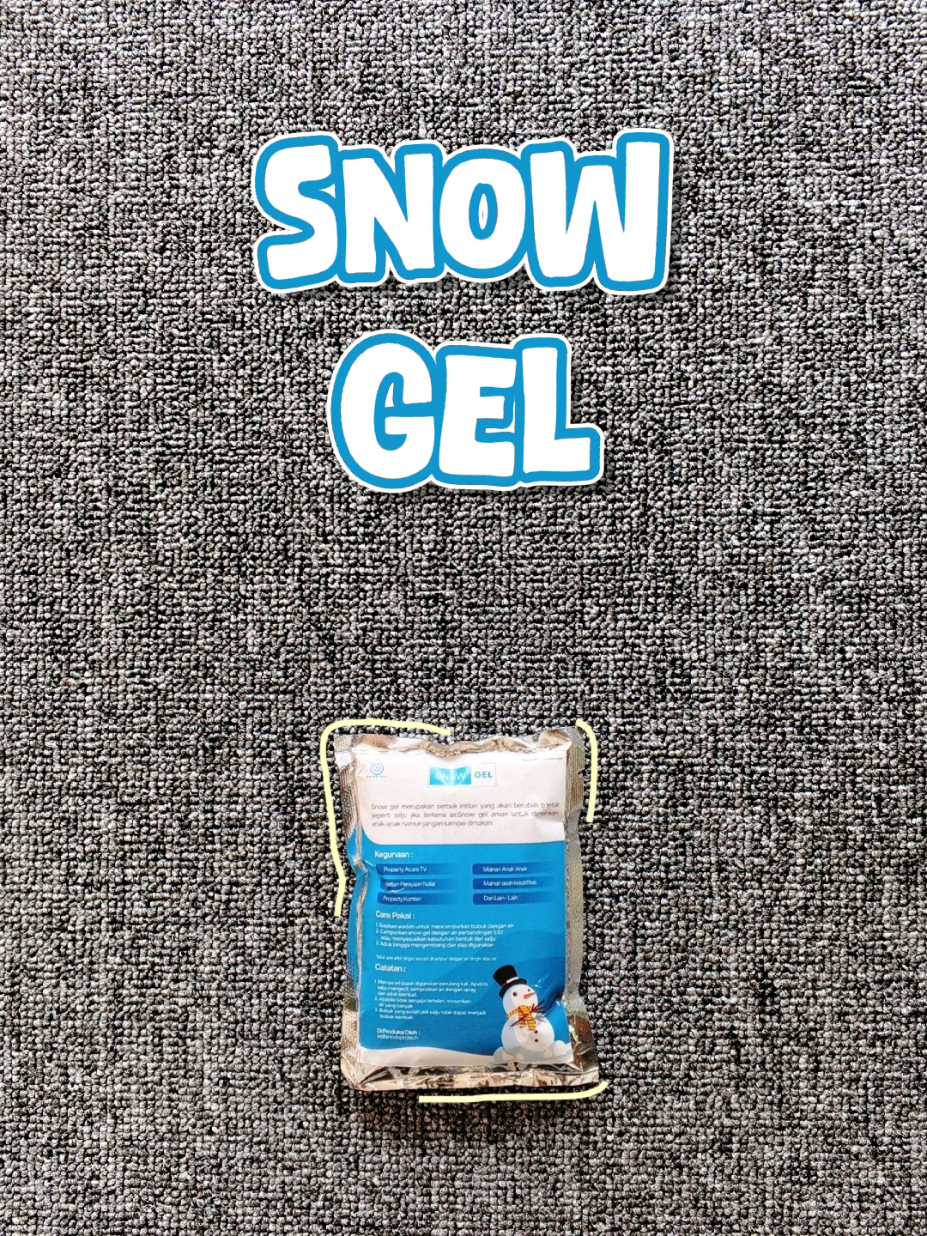 SNOW GEL - SERBUK PASIR SALJU  BUTIRAN AJAIB, KREATIVITAS TAK TERBATAS #snowgel #waterindo #salju #serbuksalju #properti 