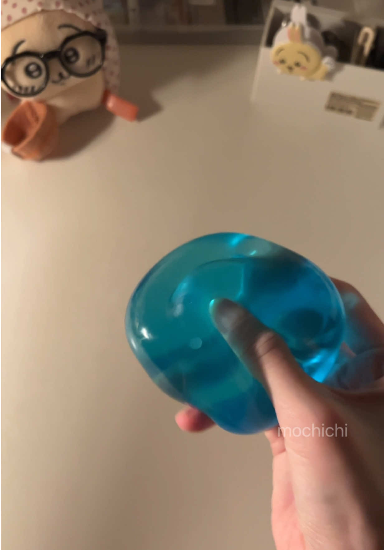 Squishy blue jelly ball 💦 #fyp #toys #stressball #asmr #satisfying #mochichi #StressRelief #relax #fidgettoy #oddlysatisfying #sleephelp #calming #fidget 
