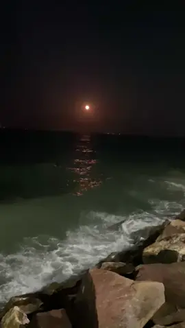 #moon #night #beach #calm 