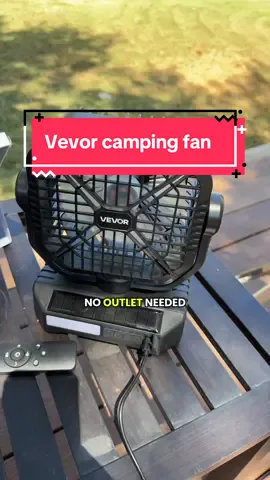 Stay cool and comfortable anywhere with the VEVOR solar camping fan. Featuring 4 adjustable speeds, smooth oscillation, a built-in night light, and a hanger for easy setup, it’s the ultimate portable fan for tents, camping trips, or outdoor adventures. @Vevor_US  #CampingGear #OutdoorEssentials  