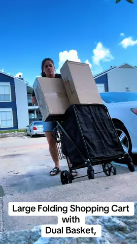 Large Folding Shopping Cart with Dual Basket,#shopping #shoppinghaul #shoppingcart #recomendation @MeivysMartinez 🌹💖 @hann @JustBrayan @mary23 @Eli @boo9094_ @chitotuboescape 