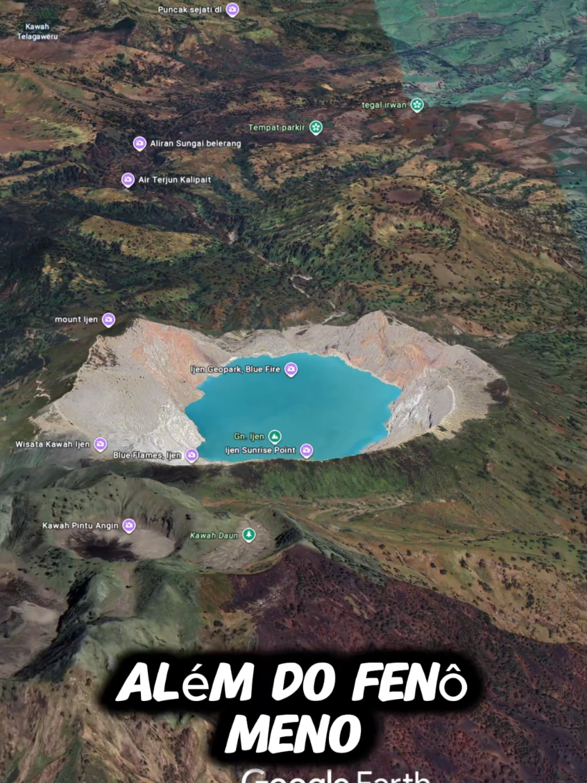 Um vulcão com uma característica ÚNICA #indonesia #vulcao #curiosidade #fatoscuriosos 