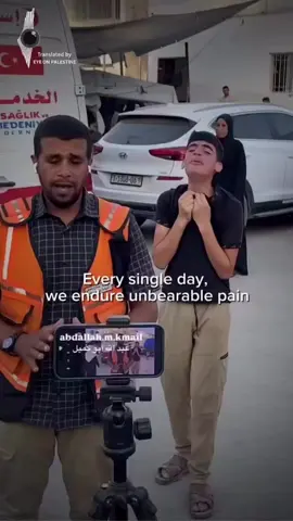 A child who lost his entire family in an Israeli airstrike cries out from the heart of the tragedy: 