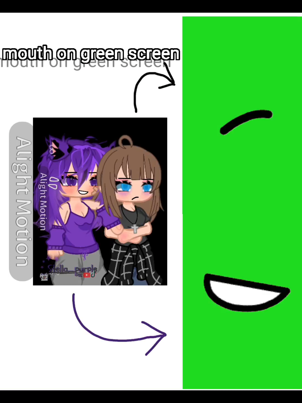Odpowiadanie użytkownikowi @p.ilona24 mouth green screen || mouth creator vs oc on green screen #mouth #mouthongreenscreen #gacha #trend #idk #dc 