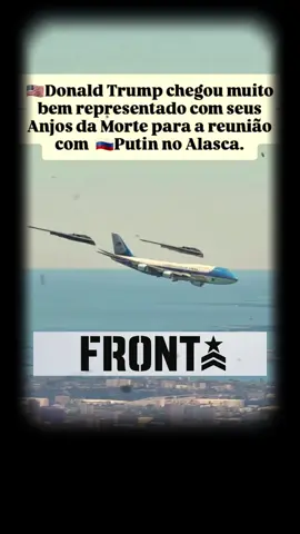 Donald Trump chegando no Alasca para reunião com o Putin. #trump #putin #america #policia #militar