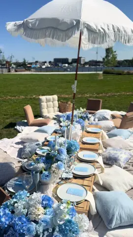 💙 Mamas, but make it luxe 🤍 Blue & cream + beautiful company = perfection. #fyp #christiantiktok #LuxeNestMoms #LuxuryLifestyle #BlueAndCream