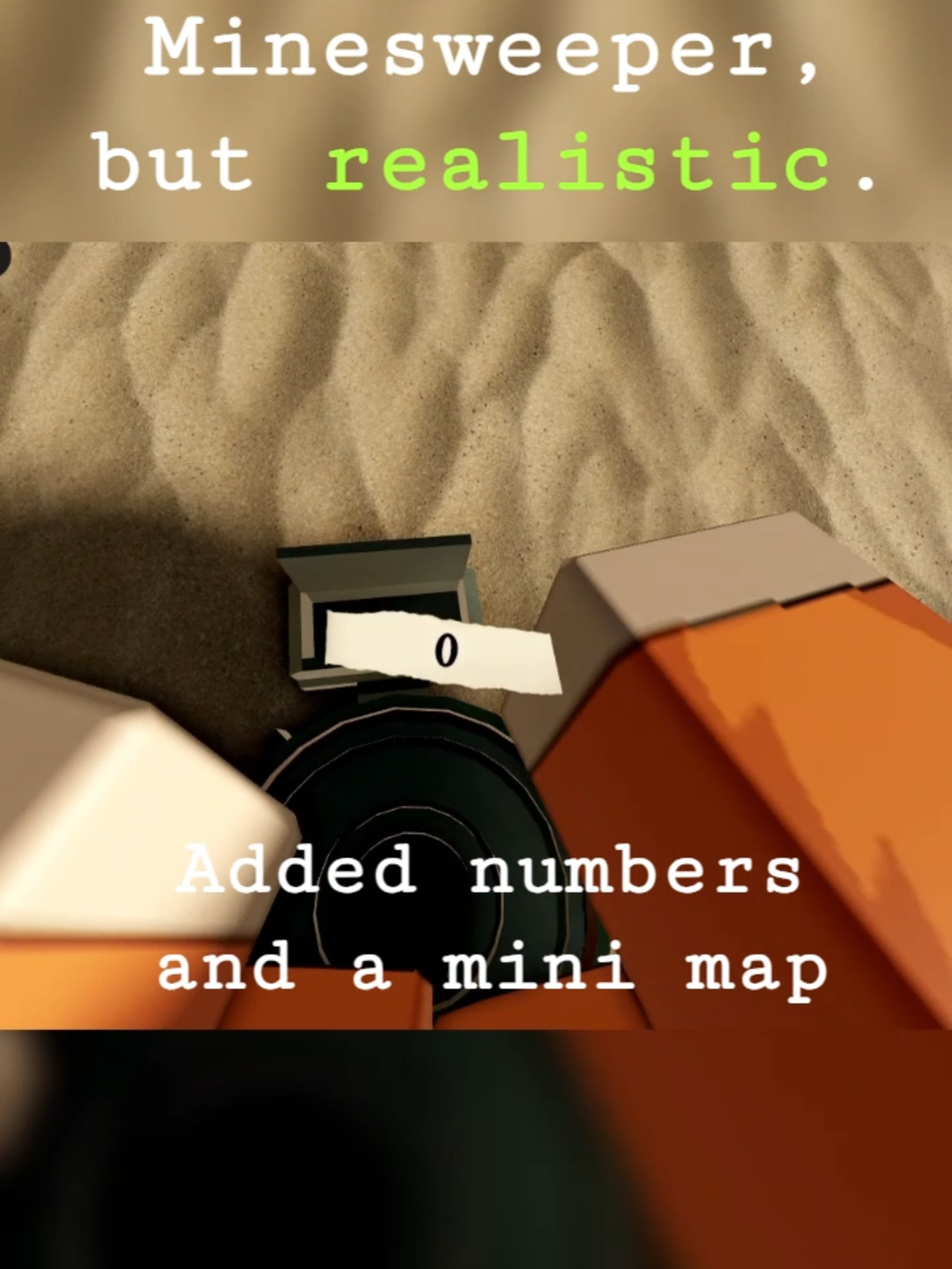 Minesweeper, but gritty and (more) realistic, Part 2 #robloxviral #gaming #robloxgames #robloxstudio #coding #scripting #fps #videoviral #horrorgame #part2