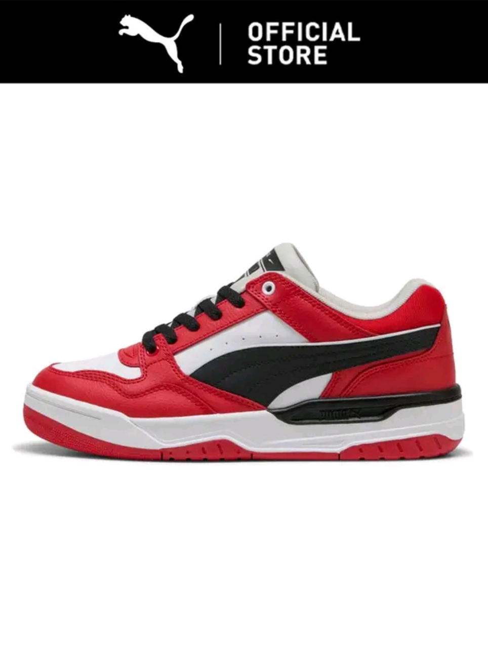 PUMA Sepatu Sneaker Rebound Retro unisex black red#puma #sneakers #unisex #fyp #foryoupage 