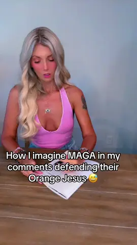 MAGA writing their Orange Jesus be like … 😅 #orangejesus #humortiktok #politicalsatire #fyp #eminem 