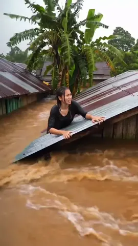 Berjuang Bertahan di Tengah Banjir Bandang #banjir #waspadabencana #fyp 